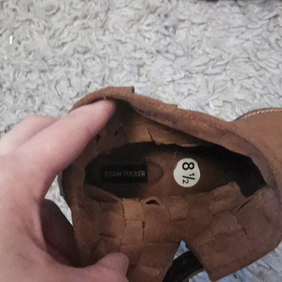 Adam Tucker Suede Woven Buckle Boots - Picture 5 of 5